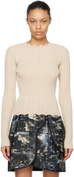 Henrik Vibskov Beige Transparent Block Sweater