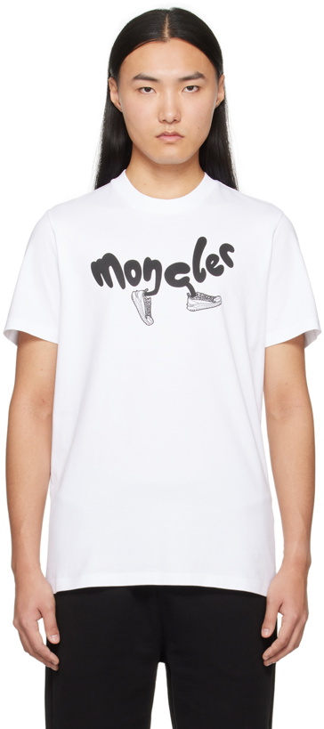 Photo: Moncler White Printed T-Shirt
