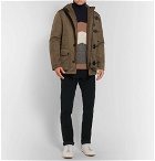 Tod's - Leather-Trimmed Faux Shearling-Lined Shell Hooded Jacket - Men - Brown