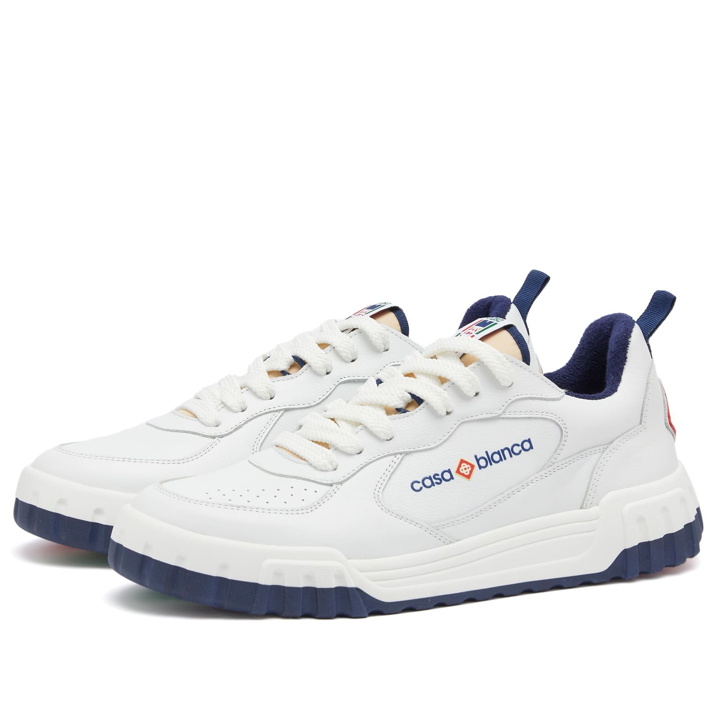 Photo: Casablanca Men's Court Sneaker in White/Navy