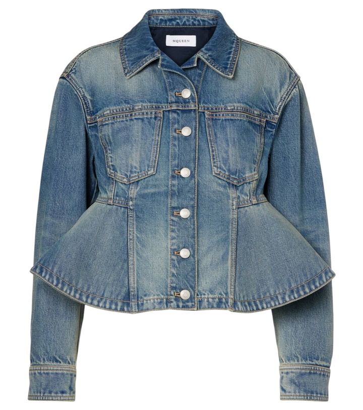 Photo: McQueen Peplum denim jacket