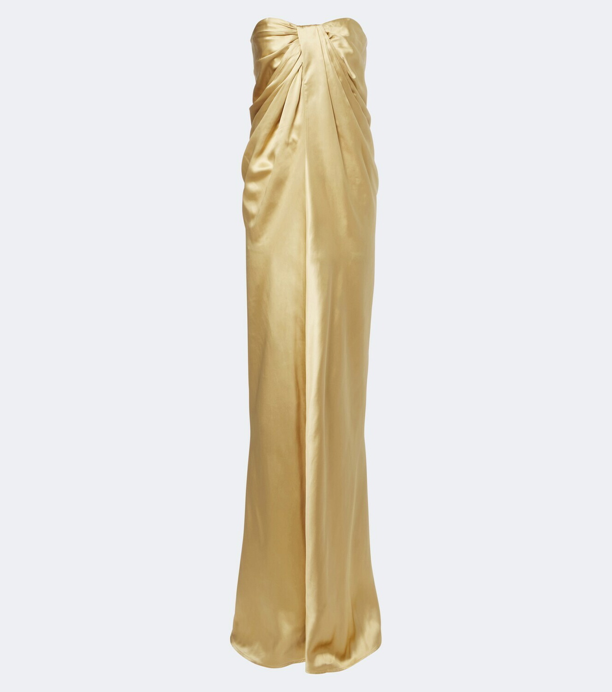Tove Zenaida gathered satin bustier gown