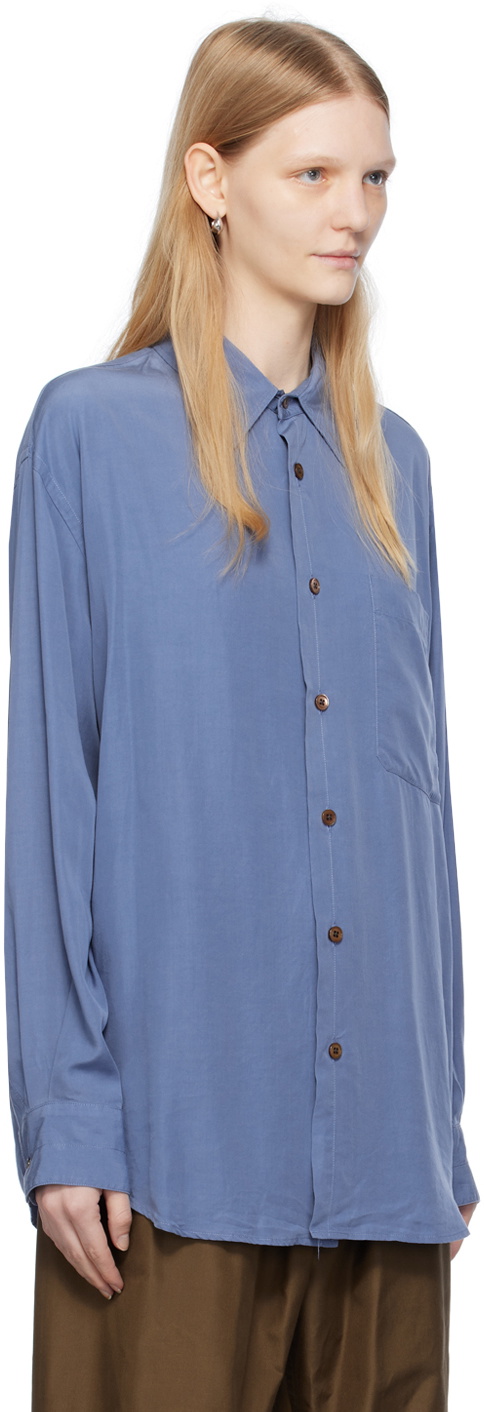 LEMAIRE Blue Relaxed Shirt Lemaire