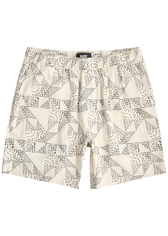 Photo: Paige Elijah Printed Cotton-blend Shorts Grey