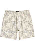 Paige Elijah Printed Cotton-blend Shorts Grey