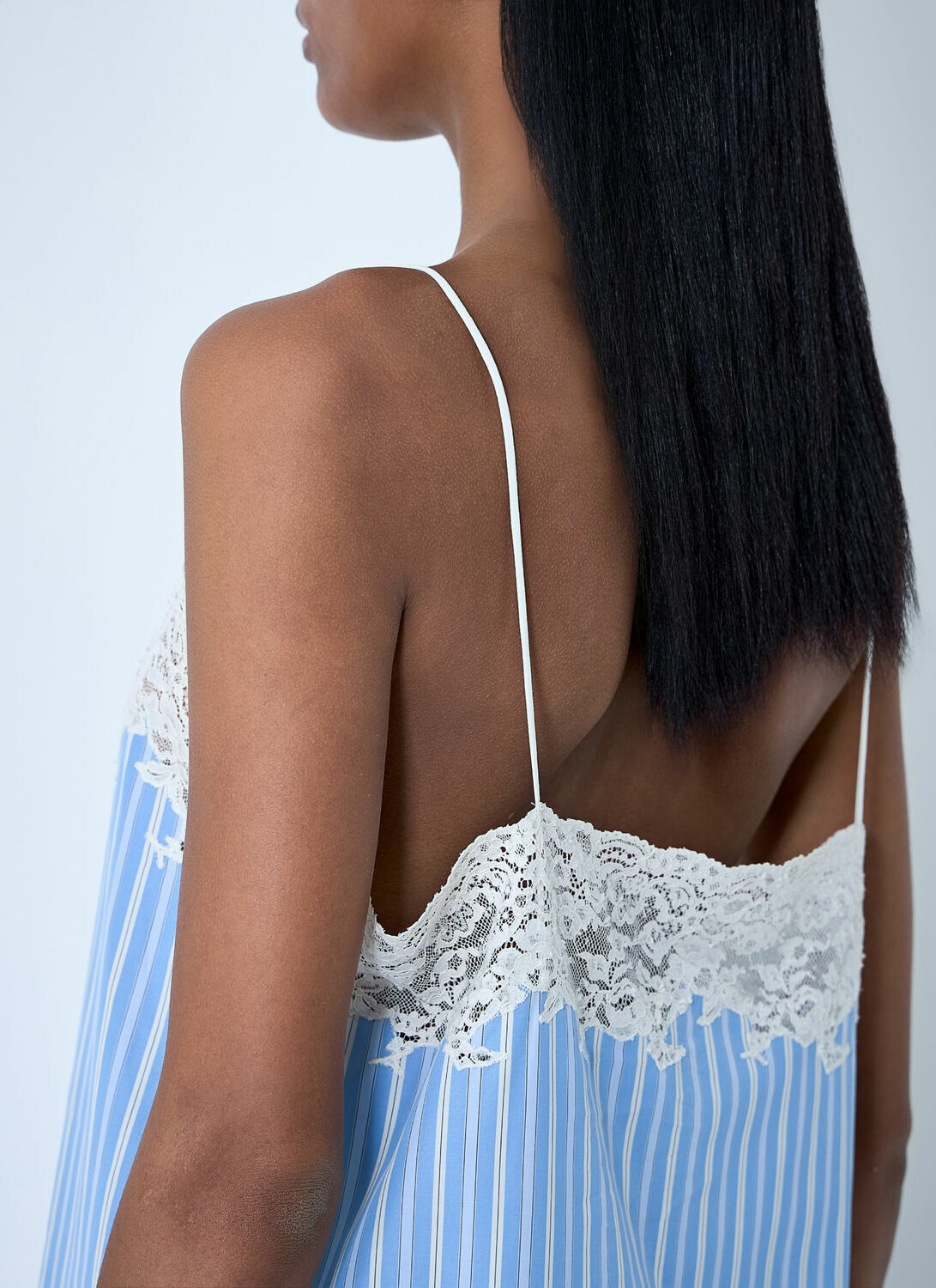 Miu Miu Striped Slip Mini Dress