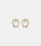 Aliita Horseshoe 9kt and 18kt gold earrings with diamonds
