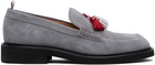 Thom Browne Gray RWB Tassel Loafers