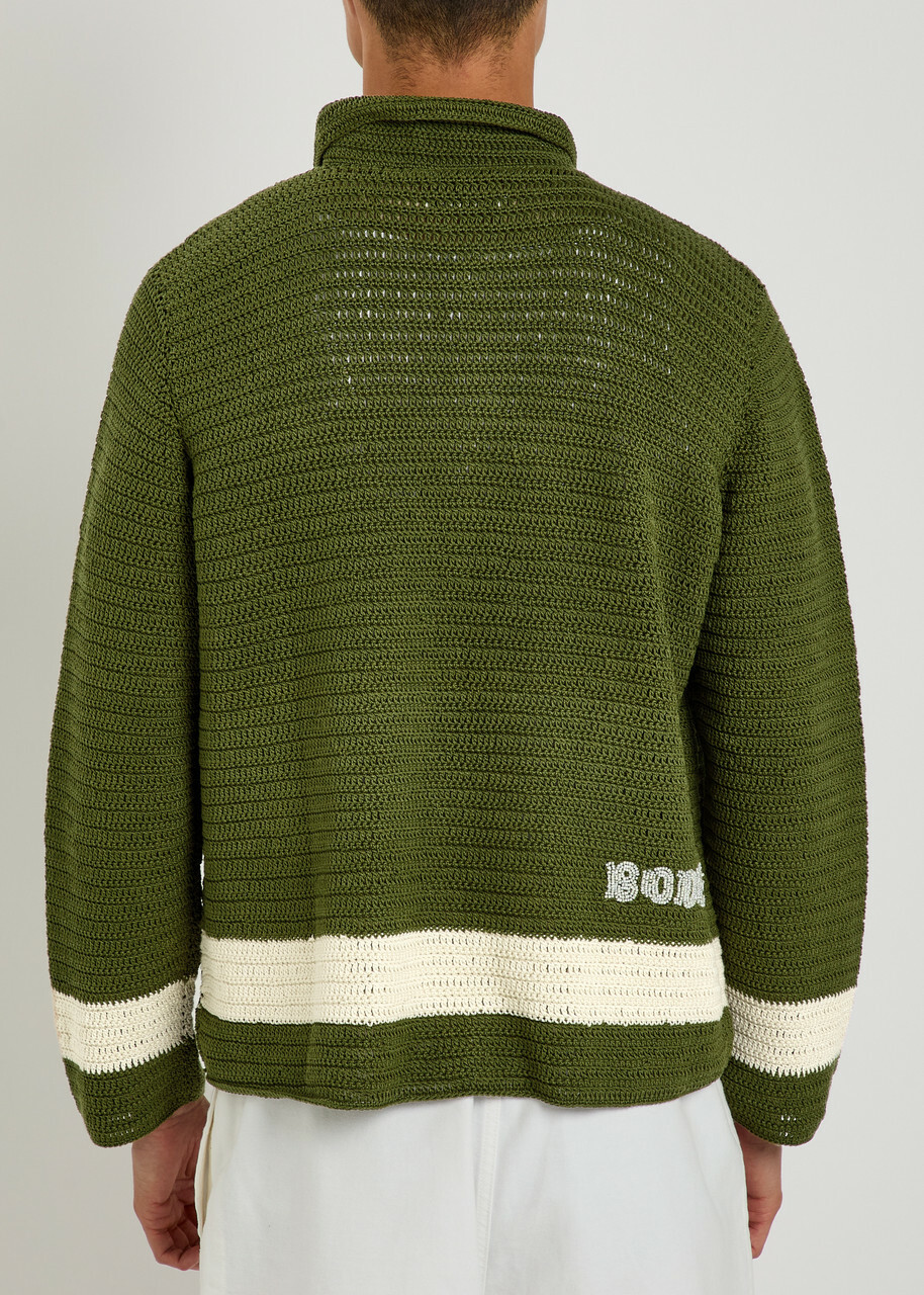 Bode Marsh Crotchet-cotton Shirt Green