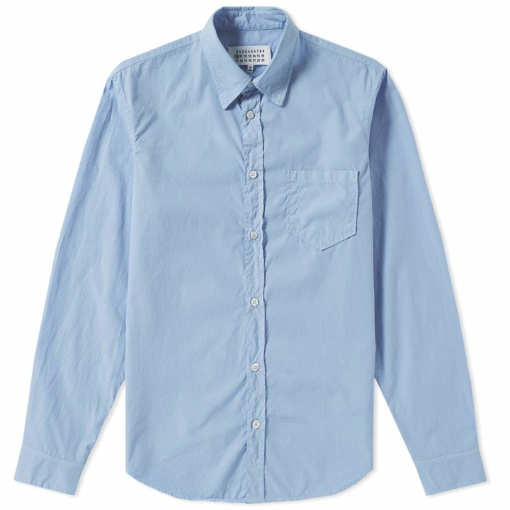 Photo: Maison Margiela 10 Long Sleeve Poplin Shirt Blue