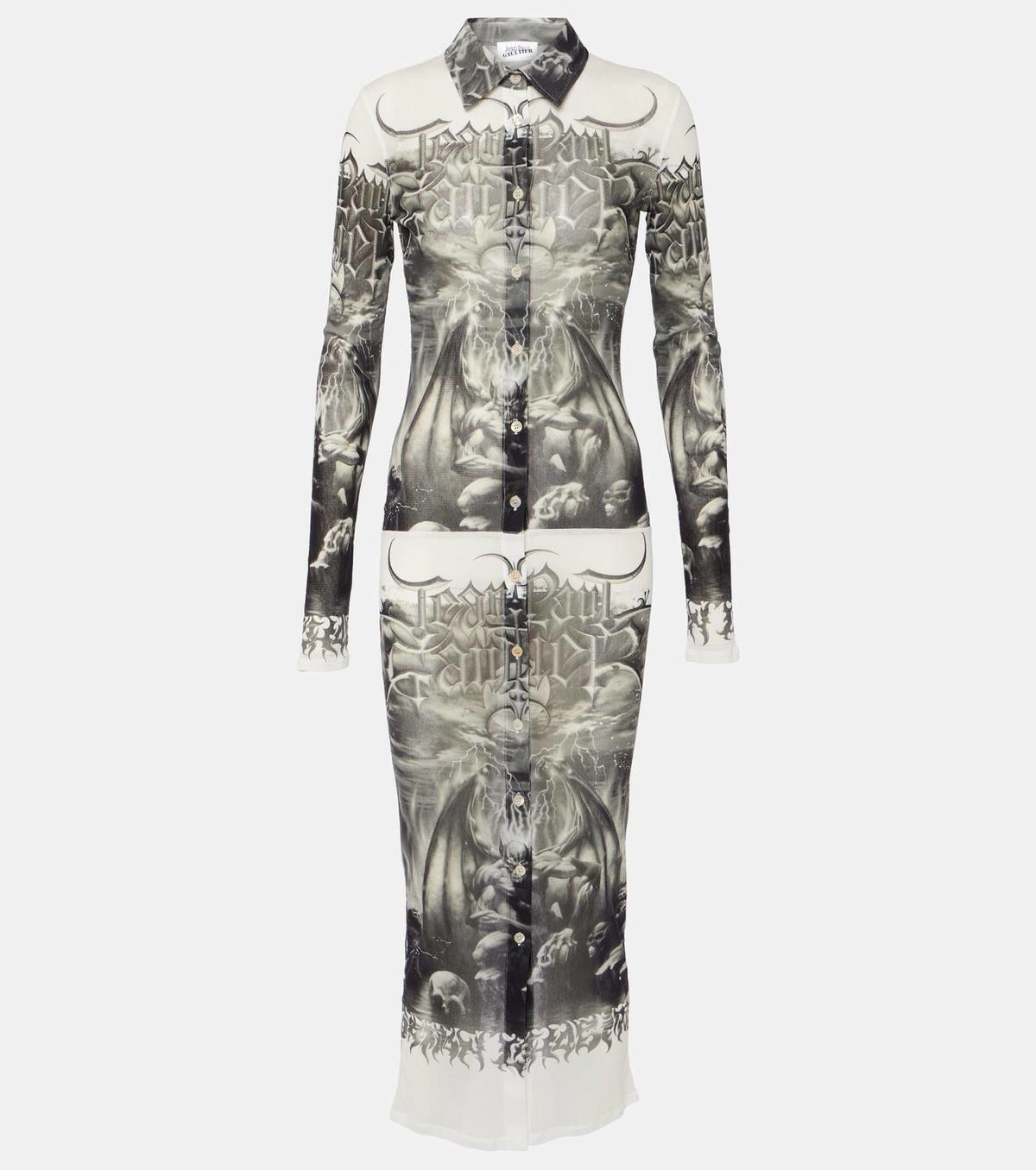 knee length dresses for ladies Endless Dream Midi Shirt Dress White / Xs