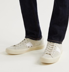 TOM FORD - Cambridge Leather-Trimmed Suede Sneakers - Gray