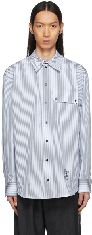 Photo: Helmut Lang White & Blue Twin Stripe Shirt