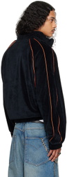 LU'U DAN Black Supa Sleaze Track Jacket