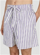 Tekla - Lido Stripe Sleep Shorts in Purple
