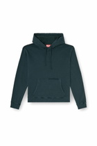 Diesel Hoodie with rips and crystal details - Sweaters Mens in Green