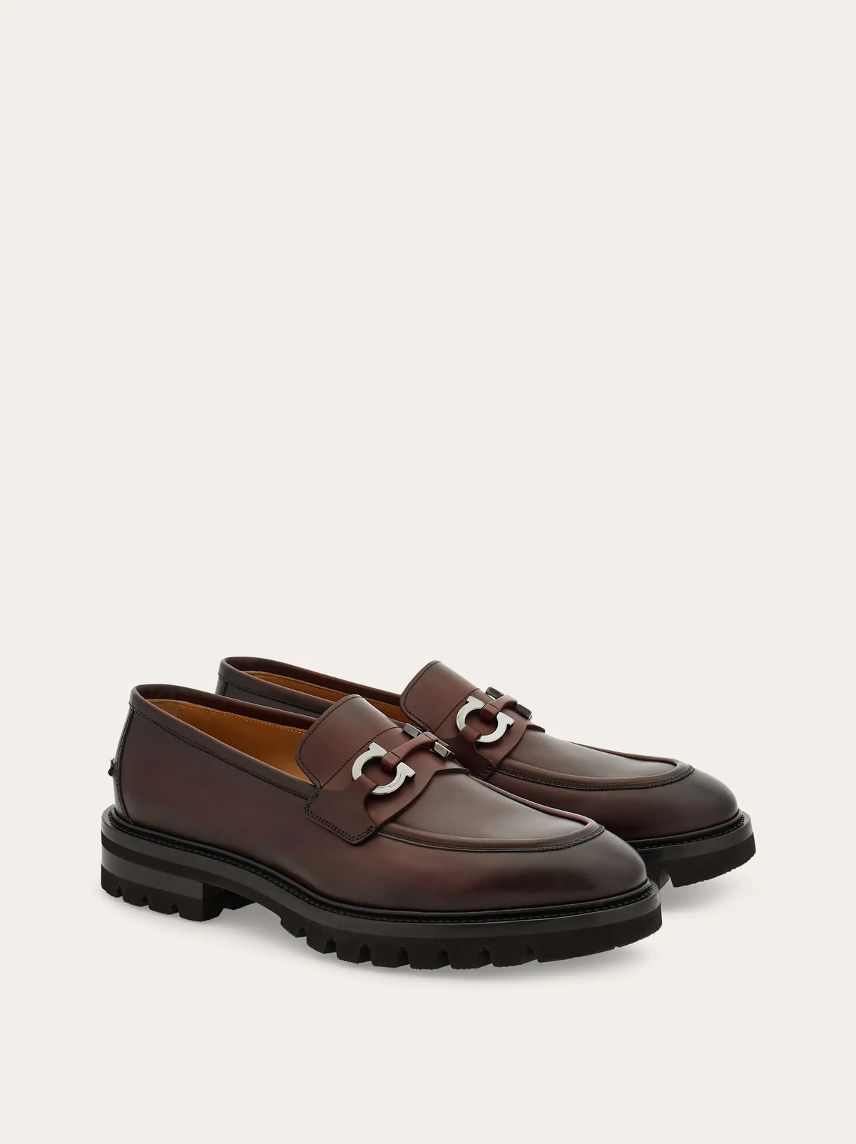 Ferragamo Mens Gancini ornament loafer in Red