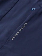 Peter Millar - Dunes Logo-Print Colour-Block Stretch-Jersey Golf Jacket - Blue