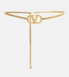 Valentino VLogo crystal-embellished belt