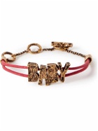 Acne Studios - Baby Gold-Tone and Cord Bracelet - Red