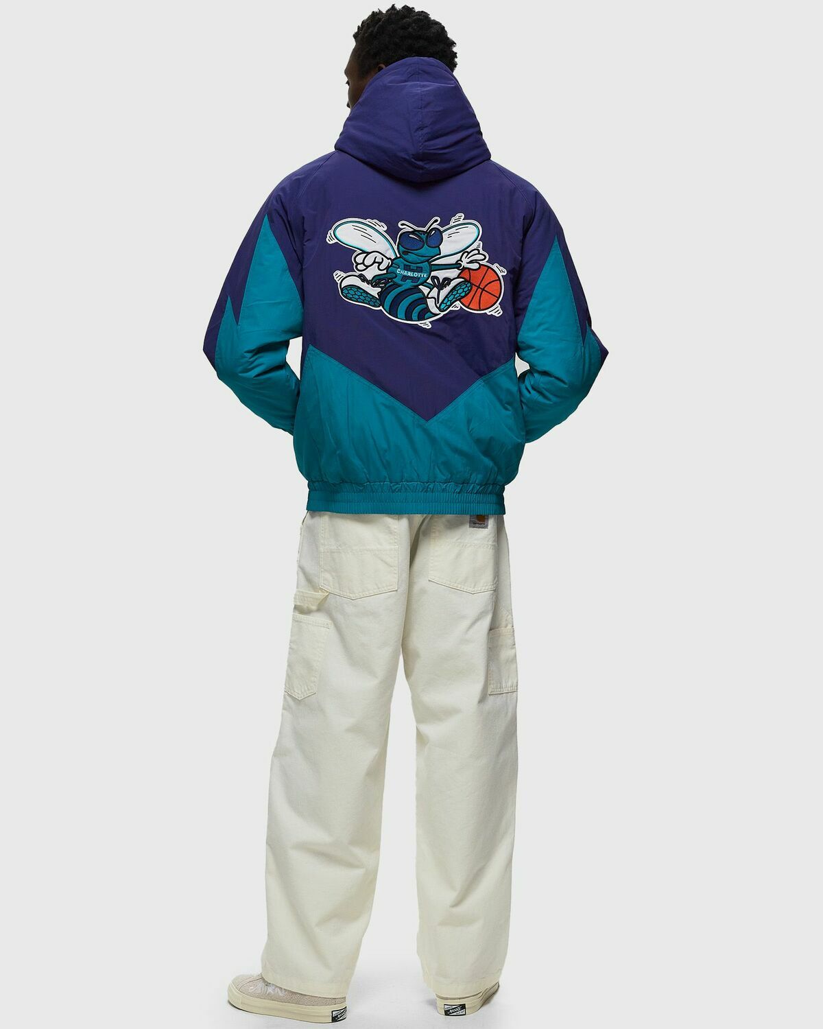 Mitchell & Ness Nba Retro Full Zip Jacket Charlotte Hornets Purple Team Jackets/Windbreaker