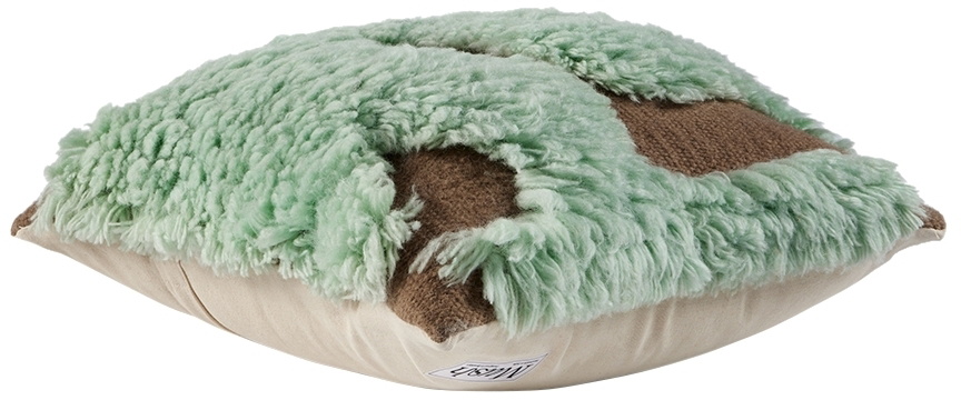 Mush Studios SSENSE Exclusive Brown & Blue 'The Wooly' Cushion