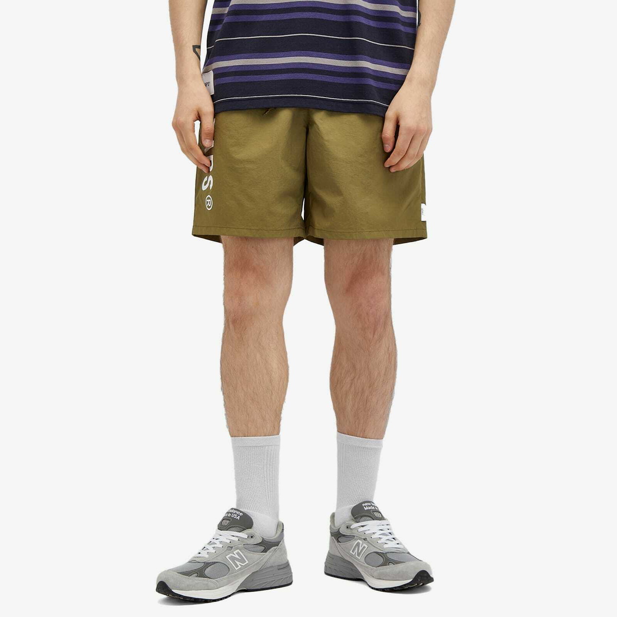 WTAPS Men's 08 Logo Shorts in Olive Drab WTAPS