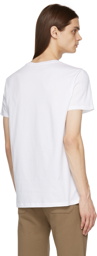 Balmain White Flocked Logo T-Shirt