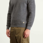 Armor-Lux Men's Waffle Knit Jumper in Misty Grey