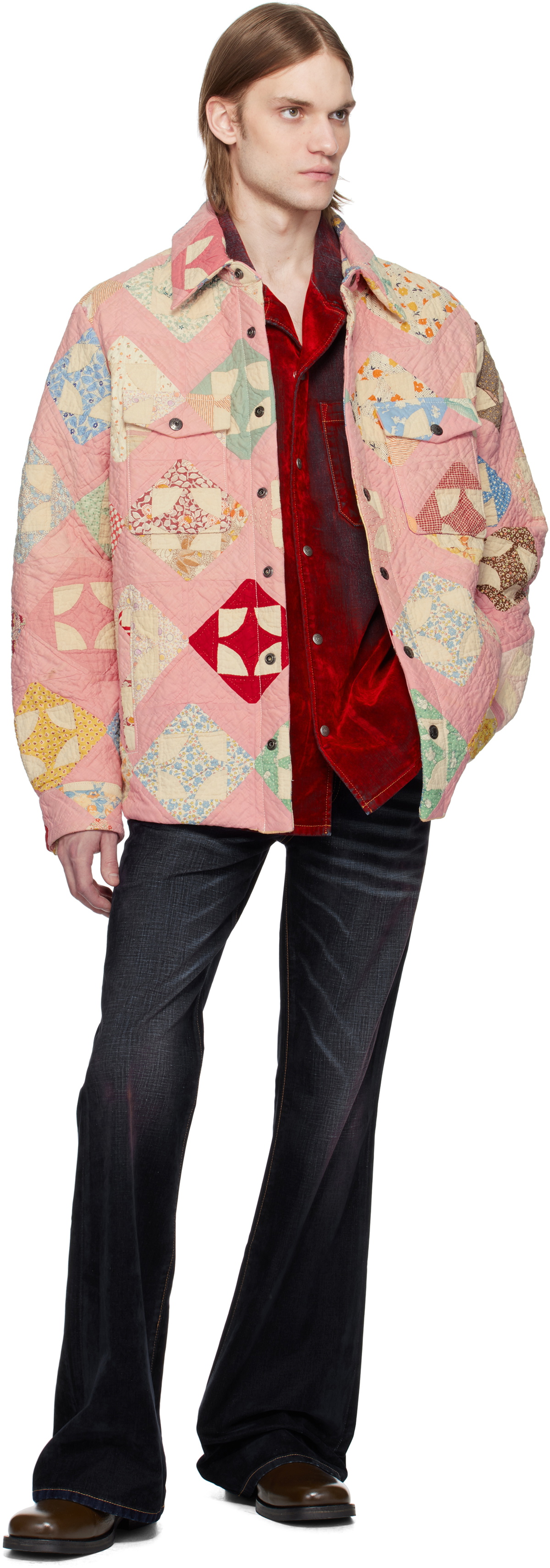 COÛT DE LA LIBERTÉ Pink Charlie Quilted Blanket Jacket