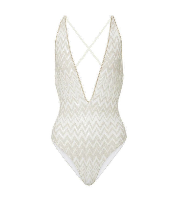 Photo: Missoni Chevron lamé swimsuit