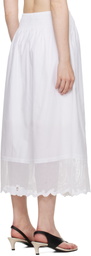 rag & bone White Clem Lace Midi Skirt