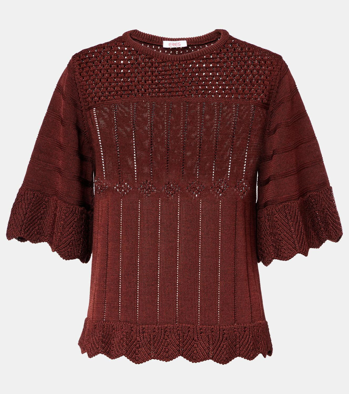 Eres Rêverie open-knit cotton-blend top