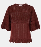 Eres Rêverie open-knit cotton-blend top