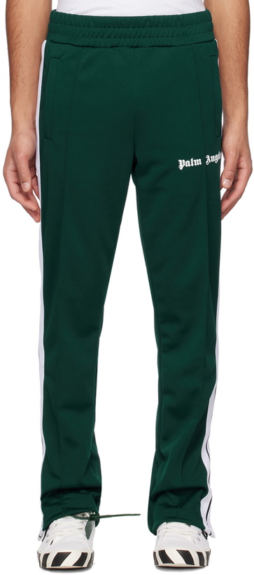 Photo: Palm Angels Green Classic Track Pants