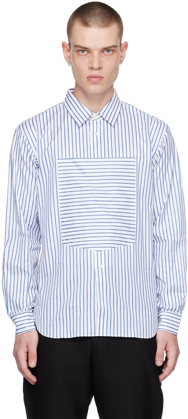 Photo: Comme des Garçons Homme Deux White Striped Shirt