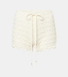 Bananhot Mina crochet cotton-blend shorts