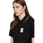 Burberry Black Embroidered TB Polo