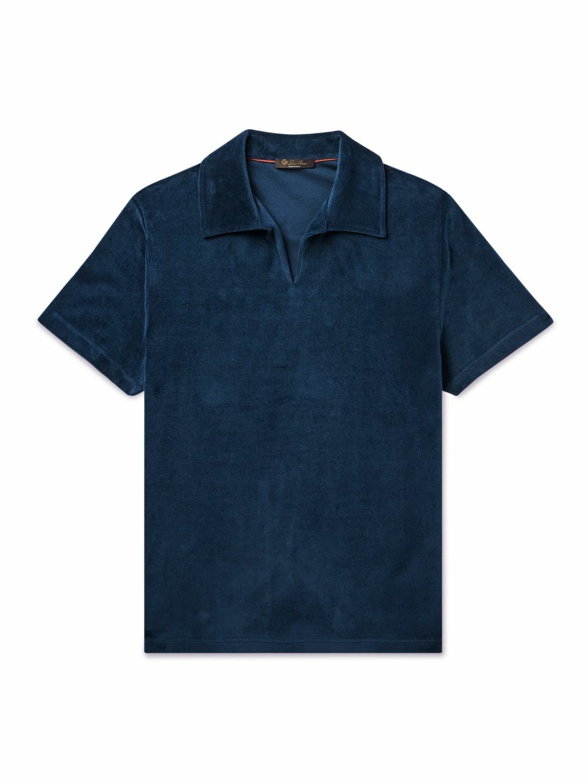 Loro Piana - Cotton and Silk-Blend Jersey Polo Shirt - Blue Loro Piana