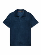 Loro Piana - Cotton and Silk-Blend Jersey Polo Shirt - Blue