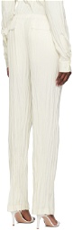 Helmut Lang Off-White Crushed Lounge Pants