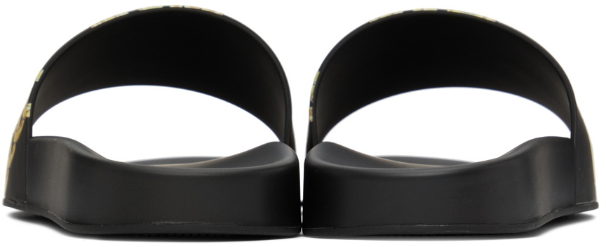 Versace Black La Greca Chain Slides Versace display picture 3