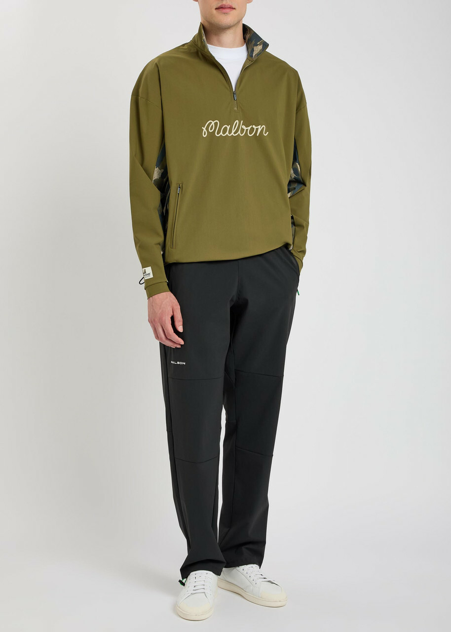 Malbon Tour Divot Logo Camouflage Half-zip Stretch-jersey Jacket Multicoloured