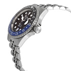 Gevril Wall Street GMT Black Dial Batman Bezel Mens Watch 4953B