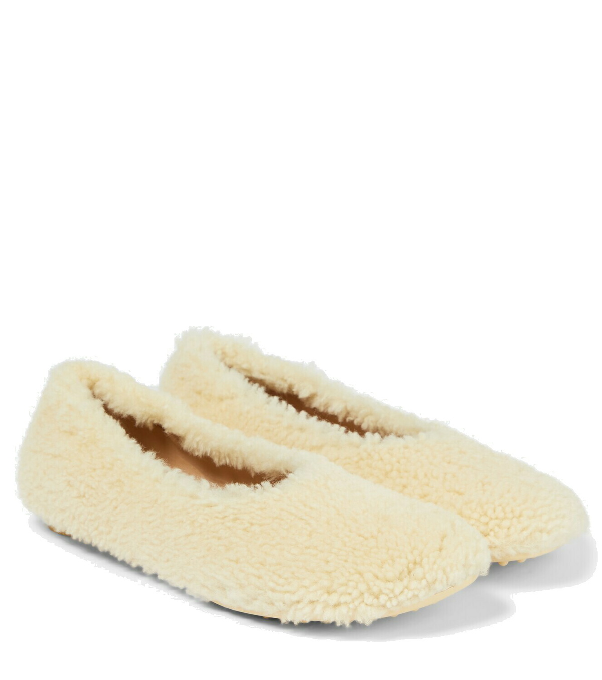 bottega-veneta-atomic-shearling-trimmed-ballet-flats-bottega-veneta