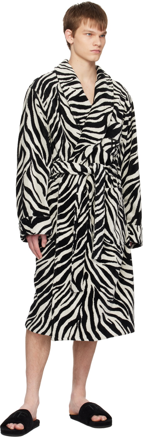 パンツ TOM FORD SS25 Tom Ford Zebra Pants (PAW397 FAP219 XECBL) TOM FORD zebra-print Silk Trousers | Black | FARFETCH