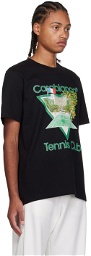 Casablanca SSENSE Exclusive Black Tennis Club Icon T-Shirt