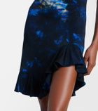 Rabanne Printed ruffled minidress