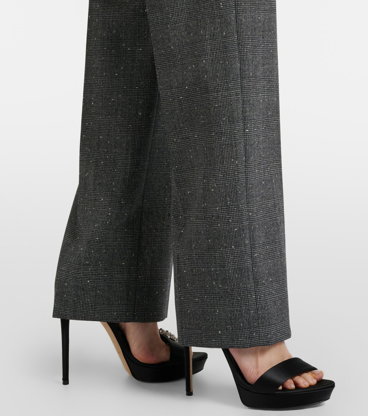 McQueen Prince of Wales check wool straight pants