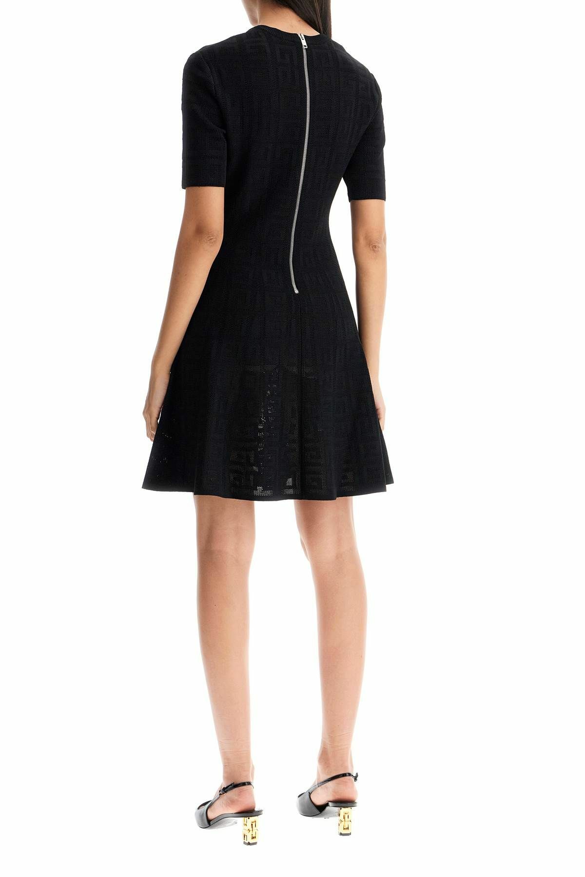 black sheath midi dress Viscose Short Sleeves – SEYMAYKA Color:Custom Color Free W1684-Blk Womens black dress coats